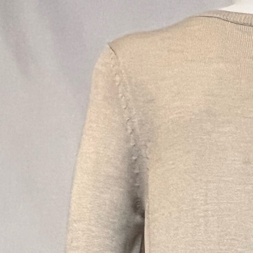 CHAN LUU. EUC.Stunning designer cardigan sweater with silk underlay. Almandine.M - Picture 8 of 12
